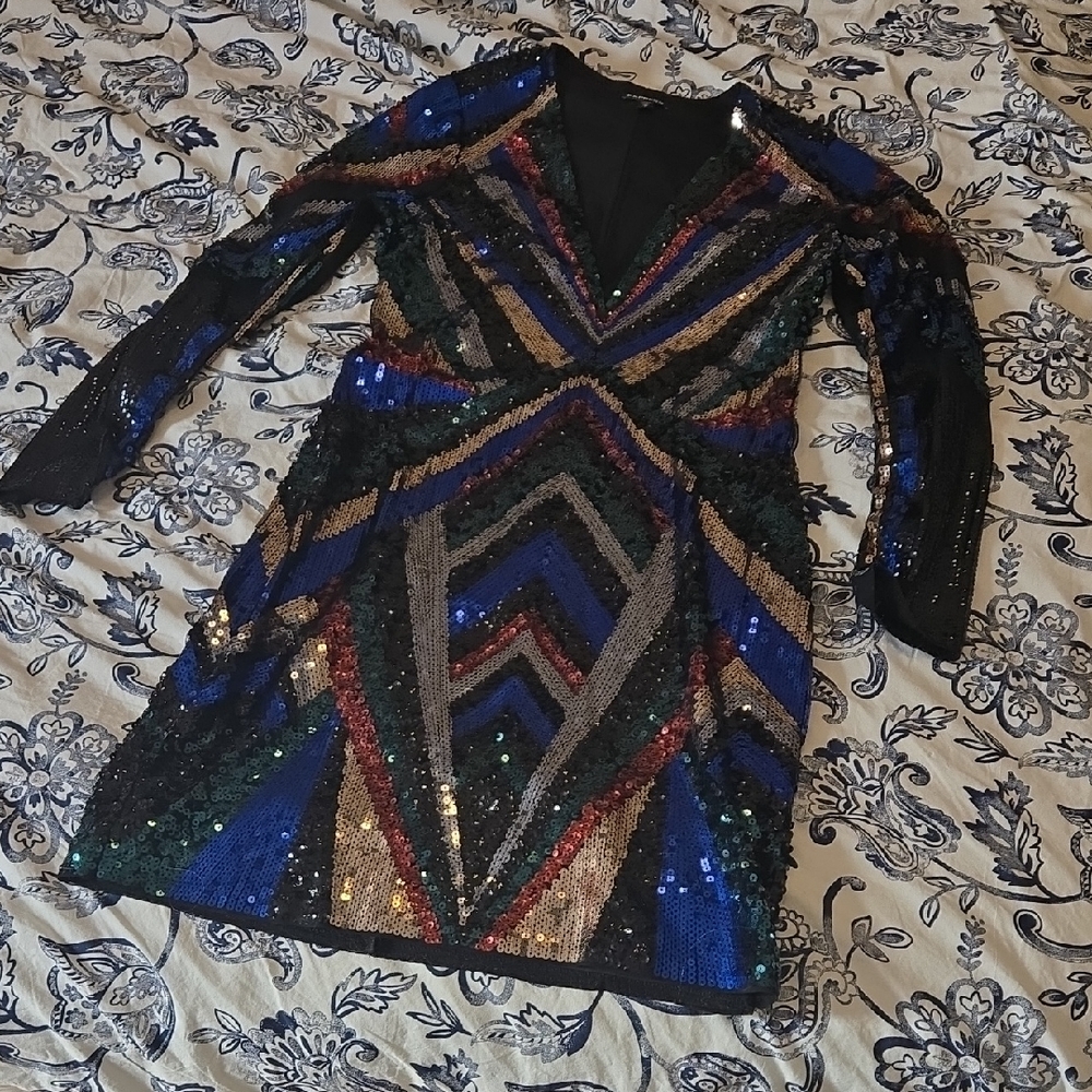 Express Sequin Party Mini Dress